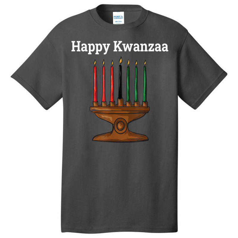 Happy Kwanzaa Kinara 7 Principles Of Kwanzaa Dec 26   Jan 1 T Shirt Basic T-shirt by keishawnredner | Artistshot