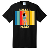 Roller Derby Skating Retro Vintage Skater Blocker T Shirt Basic T-shirt | Artistshot