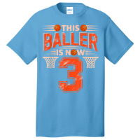 3rd Birthday Sport 3 Years Old Basketball 3 Boys Kids T Shirt Basic T-shirt | Artistshot