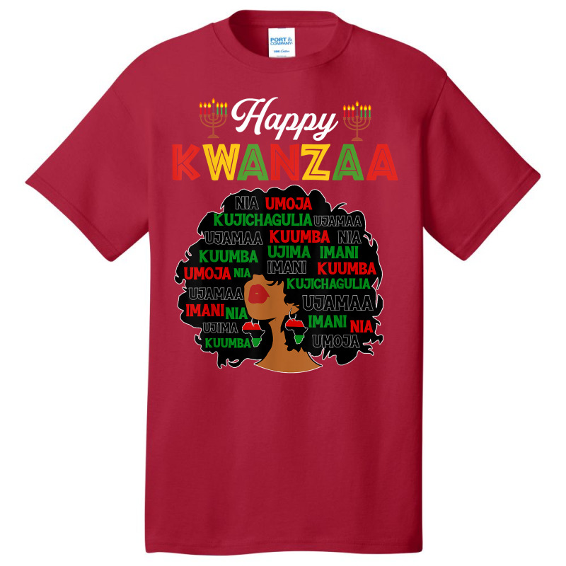 Happy Kwanzaa Decorations African American Seven Principles T Shirt Basic T-shirt by kadejahdomenick | Artistshot