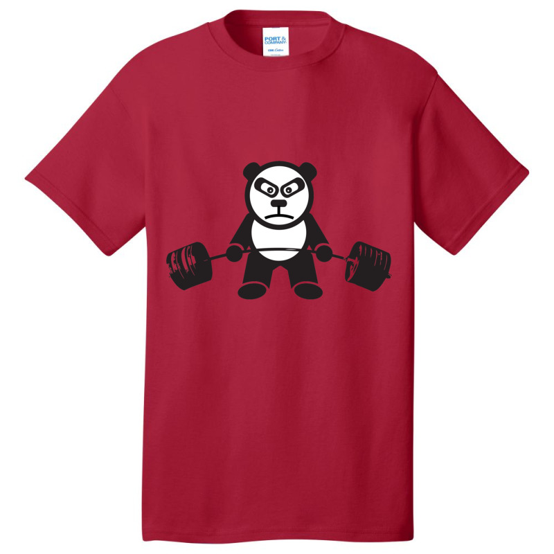 Cute Panda Bear Weightlifting  Deadlift Basic T-shirt | Artistshot