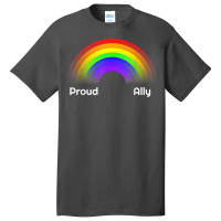 Proud Ally Rainbow Lgbt Gay Pride Day Month Parade Basic T-shirt | Artistshot