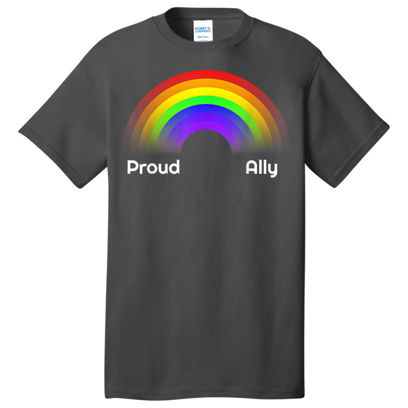 Proud Ally Rainbow Lgbt Gay Pride Day Month Parade Basic T-shirt | Artistshot