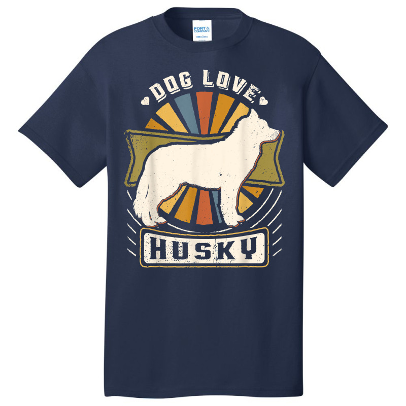 Siberian Husky Vintage Classic Retro Dog Lover T Shirt Basic T-shirt | Artistshot