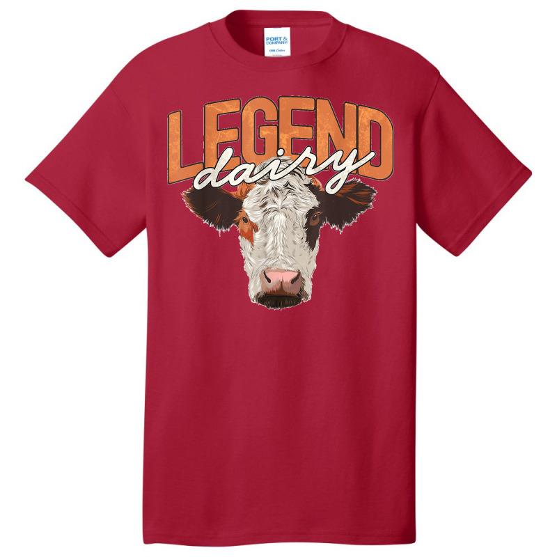 Legend Dairy Apparel Funny Cow Milker Legendairy Cow Pun Basic T-shirt | Artistshot