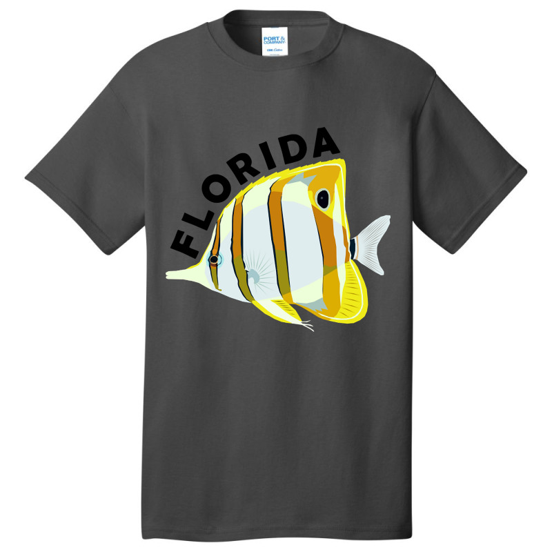 Florida Butterfly Fish, Tropical Coral Marine Animal Basic T-shirt | Artistshot