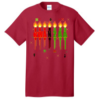 Kwanzaa Kinara Set Dripping Candles Symbols Seven Principles Pullover Basic T-shirt | Artistshot