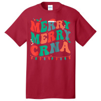 Merry Certified Registered Nurse Anesthetist Christmas Raglan Baseball Basic T-shirt | Artistshot