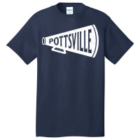 Vintage Megaphone Pottsville Maroons White Pottsville Wordmark Basic T-shirt | Artistshot