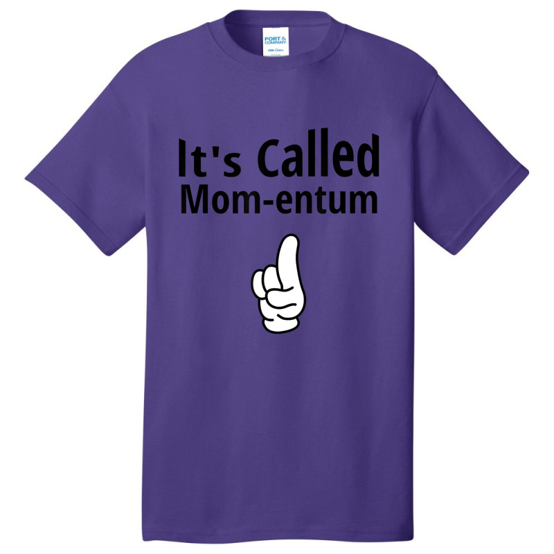 Funny Science Pun Momentum Love Mom Vintage (2) Basic T-shirt by femalesbaubles | Artistshot