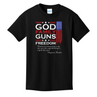 Family God Guns And Freedom Christian Maga 2020 Trump Basic Youth T-shirt | Artistshot