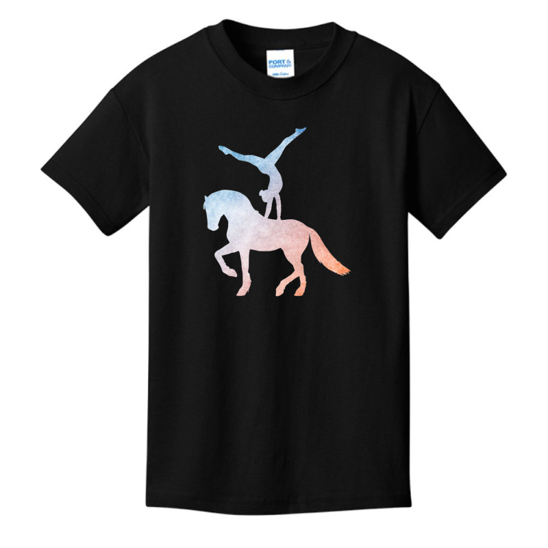 Vaulting Equestrian Sport Horse Basic Youth T-shirt by bummercaught | Artistshot