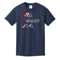 Nice Naughty Ems Christmas List Emergency Medical Services T Shirt Basic Youth T-shirt | Artistshot