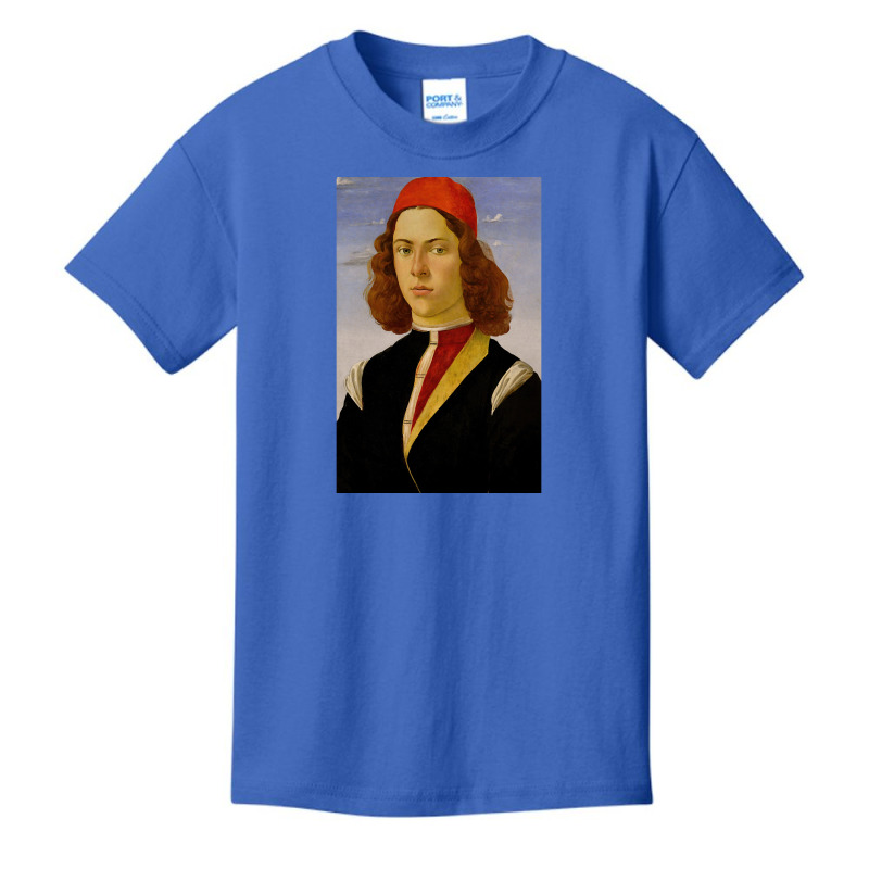 Portrait Of A Young Man By Sandro Botticelli Basic Youth T-shirt by poppyallen | Artistshot