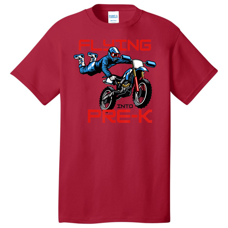 Flying Into Pre-k Pre-kindergarten Kids Dirt Bike (2) Basic T-shirt | Artistshot