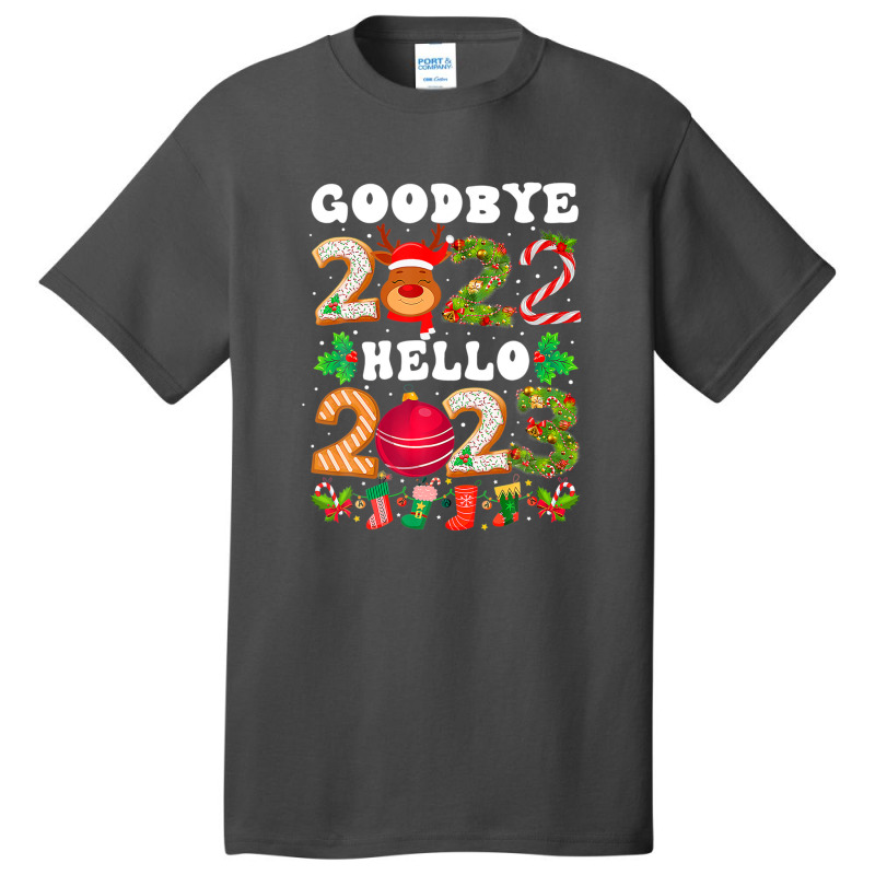 Goodbye 2022 Hello 2023 Happy New Year Christmas Funny Basic T-shirt | Artistshot