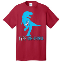 Type 1 Diabetes Awareness Ribbon T1d T Rex Dinosaur Boys T Shirt Basic T-shirt | Artistshot