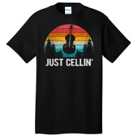 Just Cellin Cello Cellist Orchestra Musician Retro Basic T-shirt | Artistshot