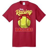 Softball Pitcher Hitter Catcher Busy Raising Ballers Funnymom Gift 139 Basic T-shirt | Artistshot