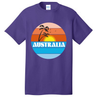 Australian 80s Sunset Basic T-shirt | Artistshot