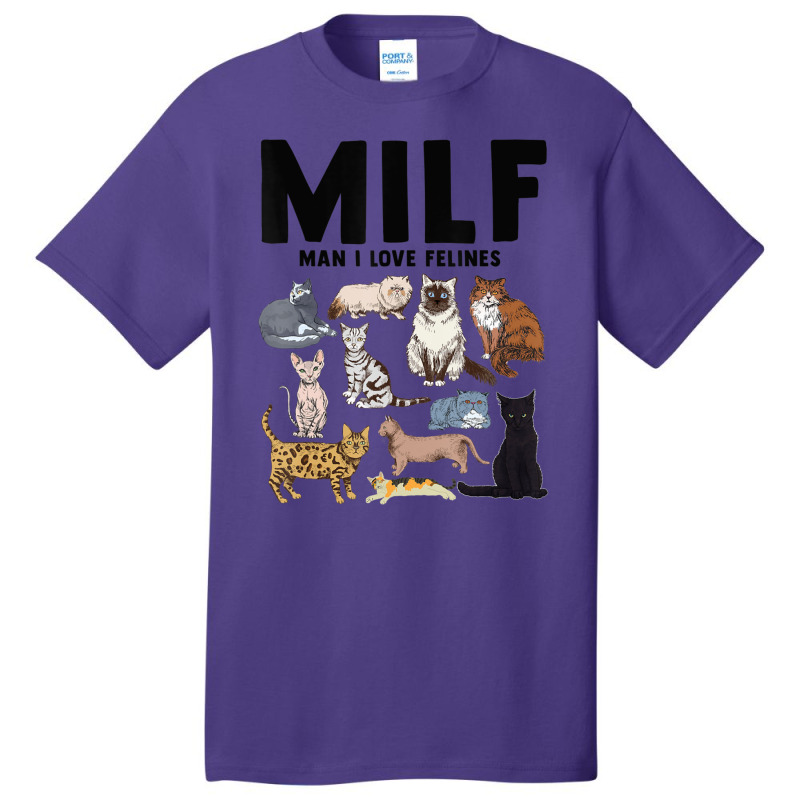 Milf Man I Love Felines Cat Vintage Basic T-shirt | Artistshot