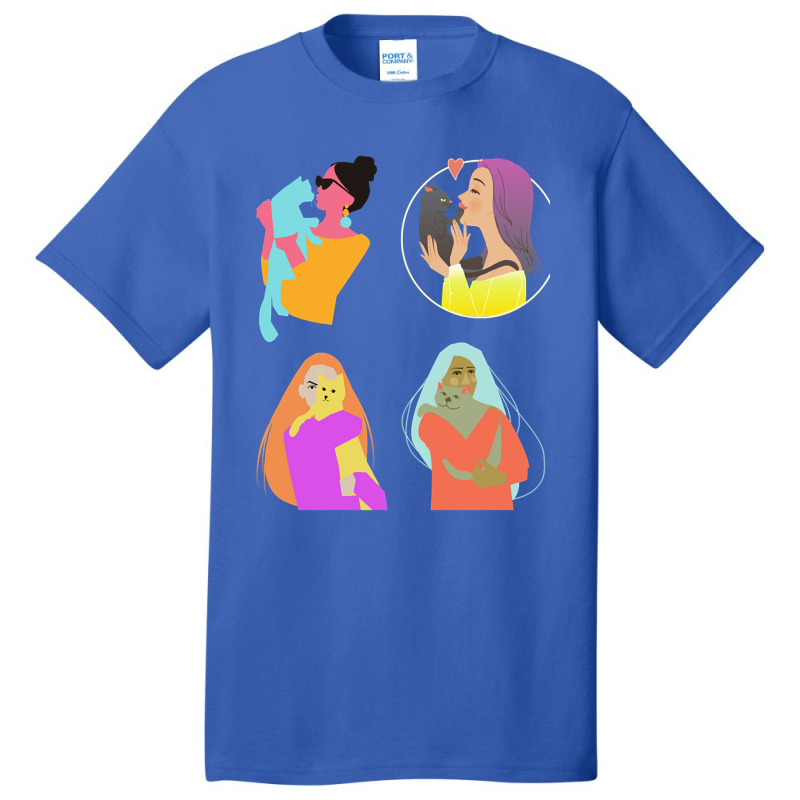 Behind Every Great Woman, Is Here Cat Stickers Basic T-shirt | Artistshot