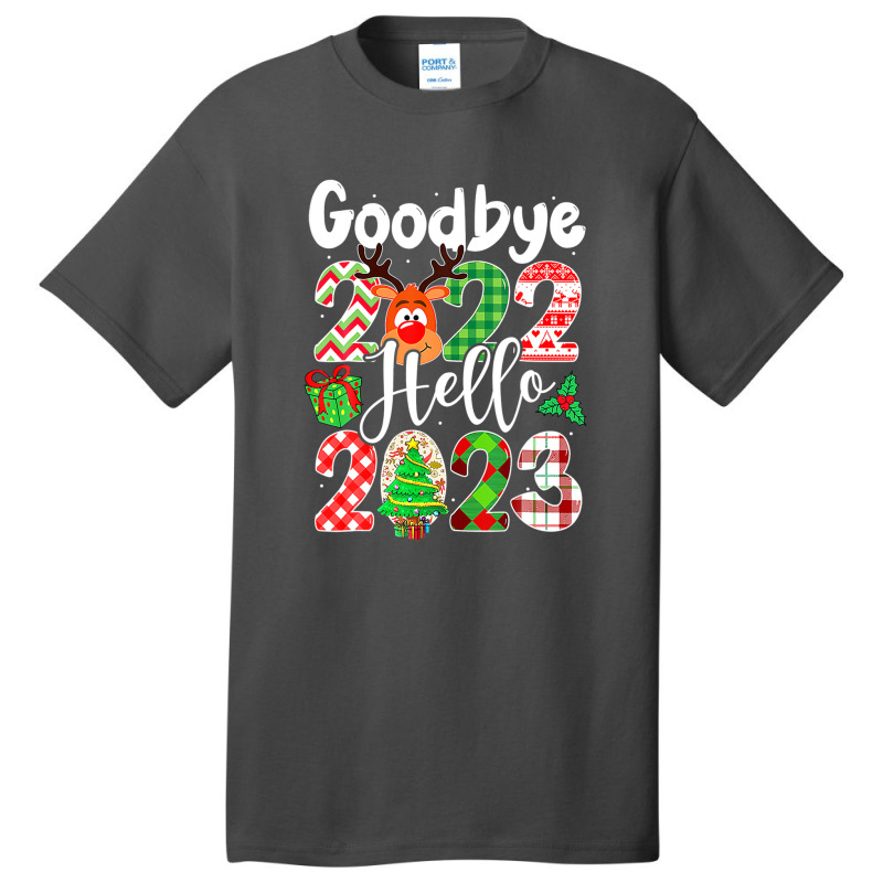 Goodbye 2022 Hello 2023 Happy New Year Christmas Funny Basic T-shirt | Artistshot