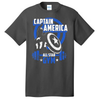 Cap.tain America All-star Gym Silhouette Hero Basic T-shirt | Artistshot