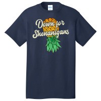 Upside Down Pineapple Down For Shenanigans Swinger Basic T-shirt | Artistshot