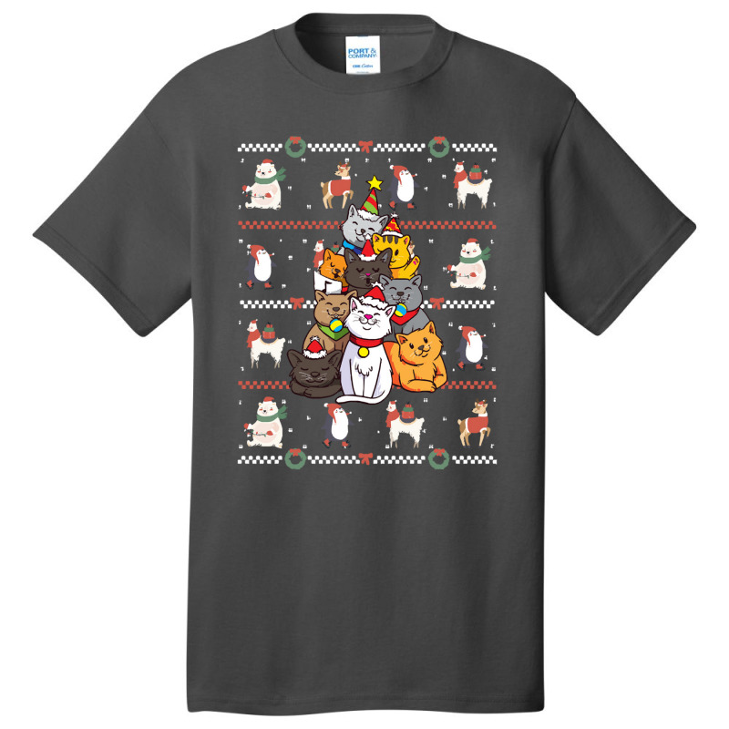 Cat Tree Cat   Cat Tree Christmas Basic T-shirt by Irena D Good | Artistshot