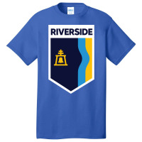 Riverside California City Flag Emblem Basic T-shirt | Artistshot