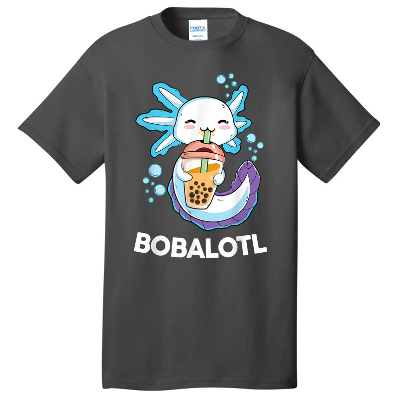 Axolotl Boba Bubble Tea Kawaii Anime Japanese Kids Teen Girl Basic T-shirt by Irena D Good | Artistshot