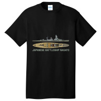 Japanese Battleship Nagato Ww2 Super-dreadnought Diagram Gift Basic T-shirt | Artistshot