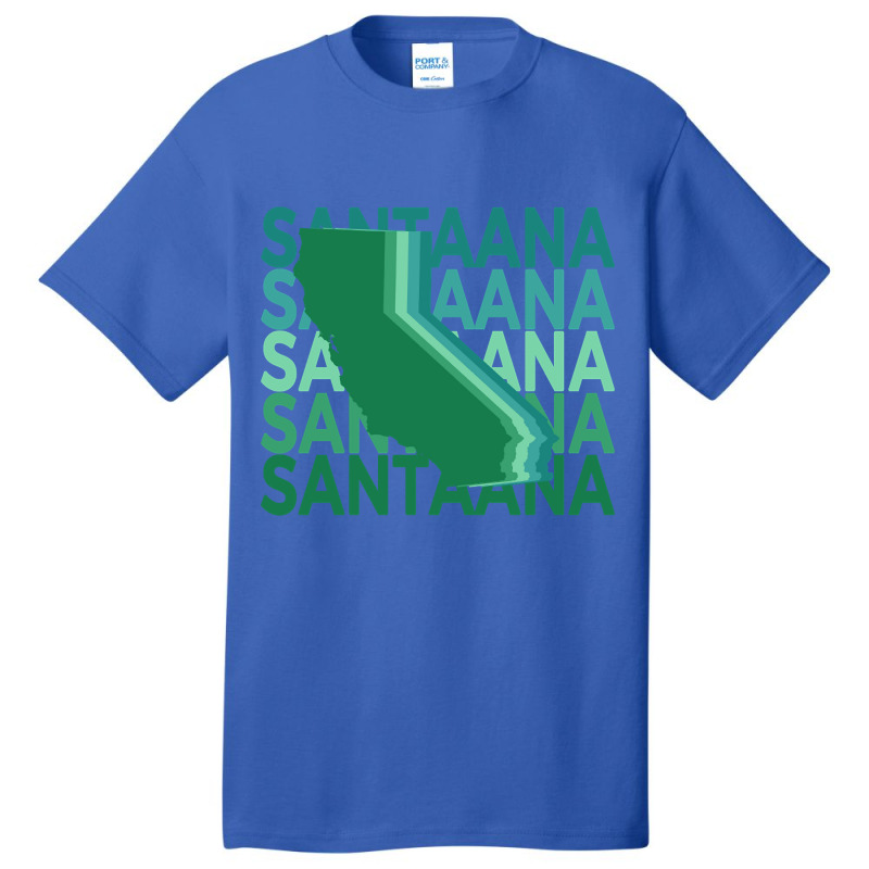 Santa Ana California Green Repeat Basic T-shirt | Artistshot