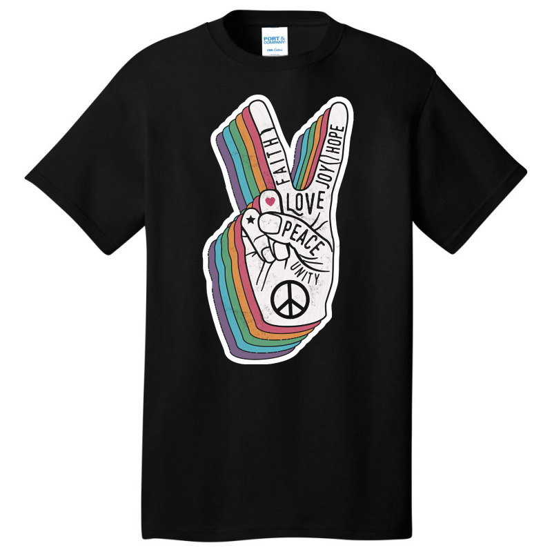 Peace Works Basic T-shirt by Sizemore Adame | Artistshot