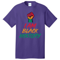 Pan African- I Am Black History Fist Design Basic T-shirt | Artistshot