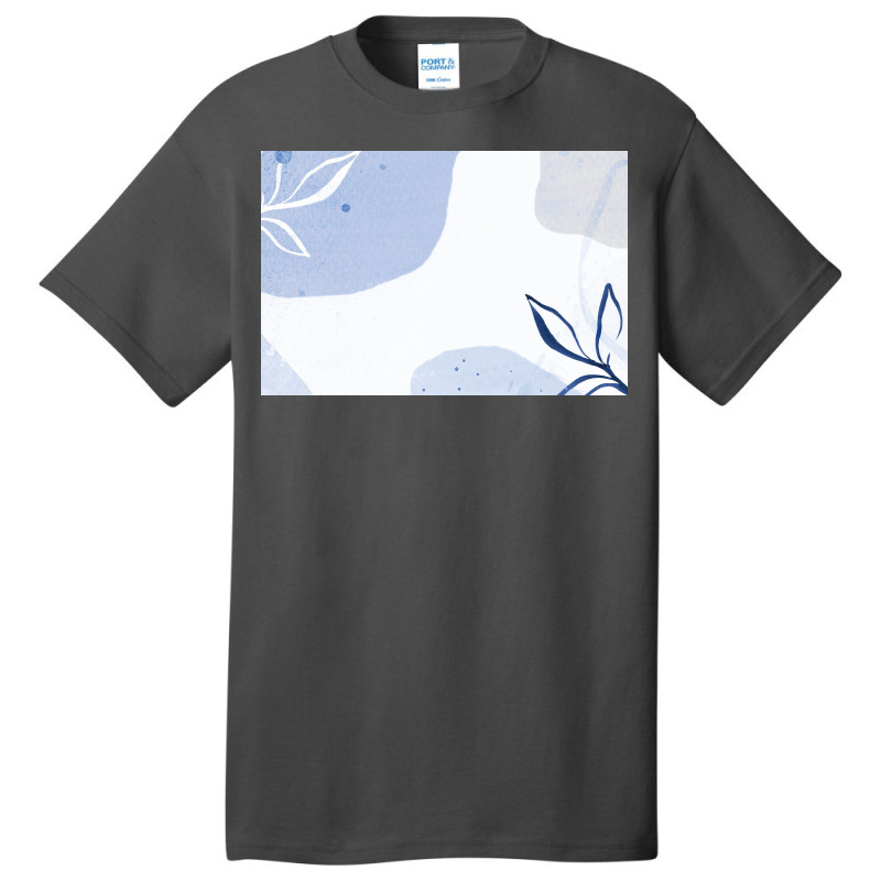 Patterned Blue Background Basic T-shirt by ElaineABernard | Artistshot