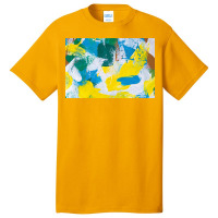 Yellow Paint Textured Basic T-shirt | Artistshot