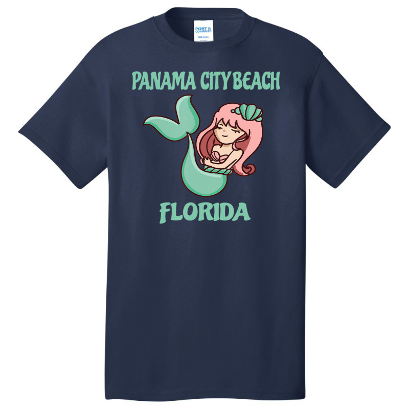 Panama City Beach Cute Mermaid Themed Basic T-shirt by rastyrocl | Artistshot