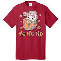 Ho Ho Ho Merry Christmas Tie Dye Colorful Santa Claus T Shirt Basic T-shirt | Artistshot