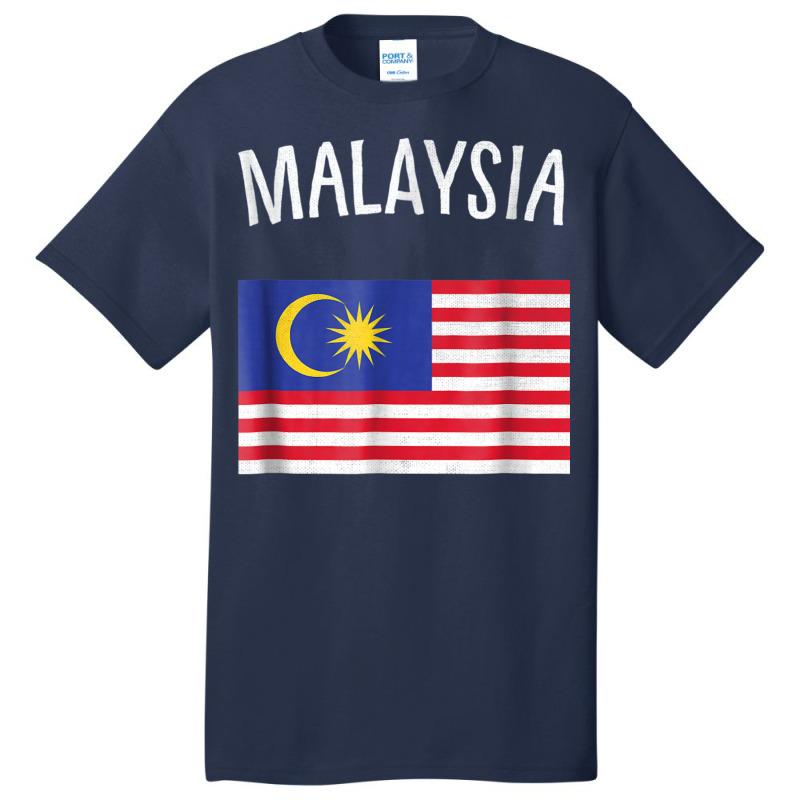 Malaysia Flag Basic T-shirt by LUCYICHARDS | Artistshot