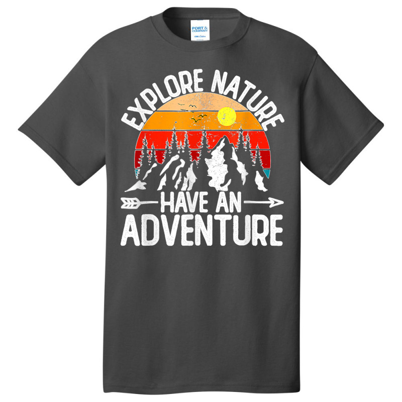 Funny Explore Nature Have An Adventure Retro Forest Basic T-shirt | Artistshot