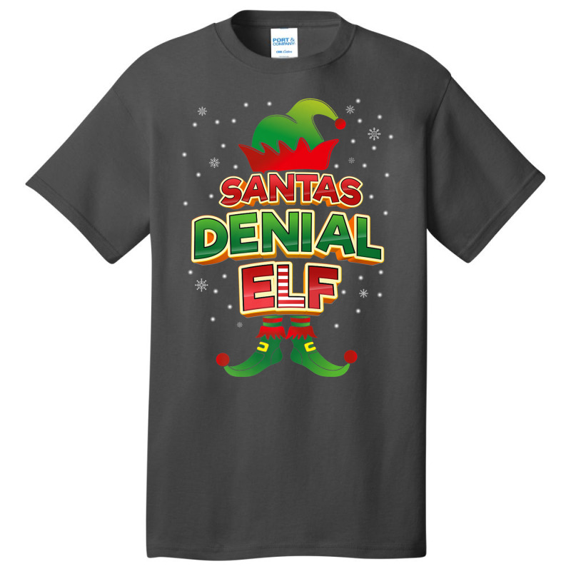 Denial Elf Christmas Basic T-shirt by kakashop | Artistshot