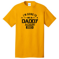 Mens I'm Going To Be A Daddy Again 2023 Dad Fathers Day Christmas Basic T-shirt | Artistshot