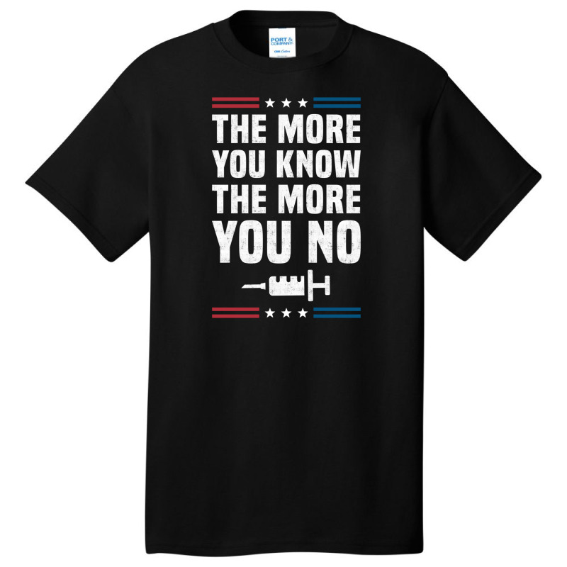 The More You Know The More You No Anti Vaccine Mandates Long Sleeve Basic T-shirt by JesusManuelArredondo | Artistshot