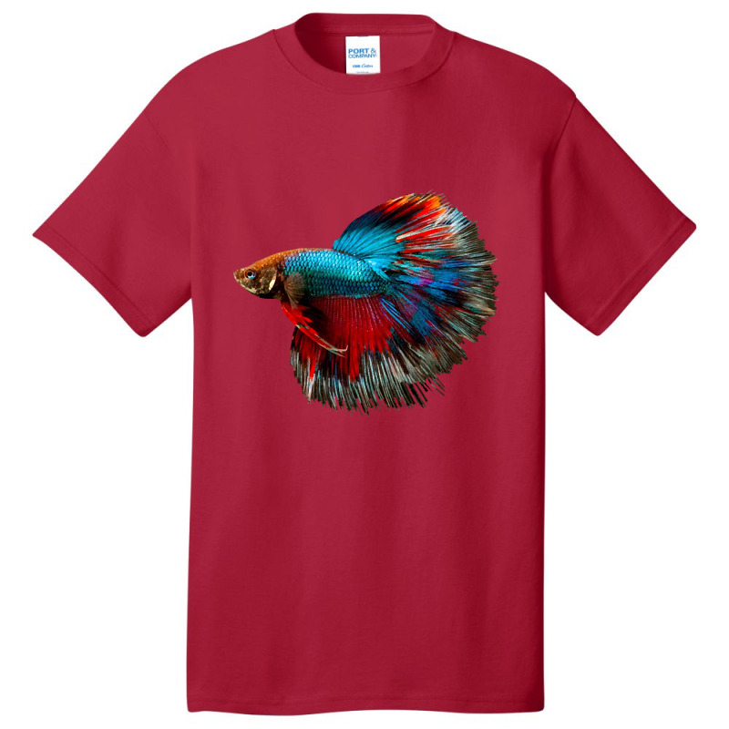 Red Blue Betta Fish Jambrong Basic T-shirt | Artistshot