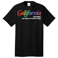 California Dreamin Retro Style Aesthetic Design Basic T-shirt | Artistshot