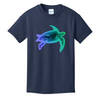 Sea Turtle Layer Cave _ Blue Green Basic Youth T-shirt | Artistshot