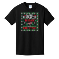 Easily Distracted By Sausage And Christmas Party Funny Xmas T Shirt Basic Youth T-shirt | Artistshot