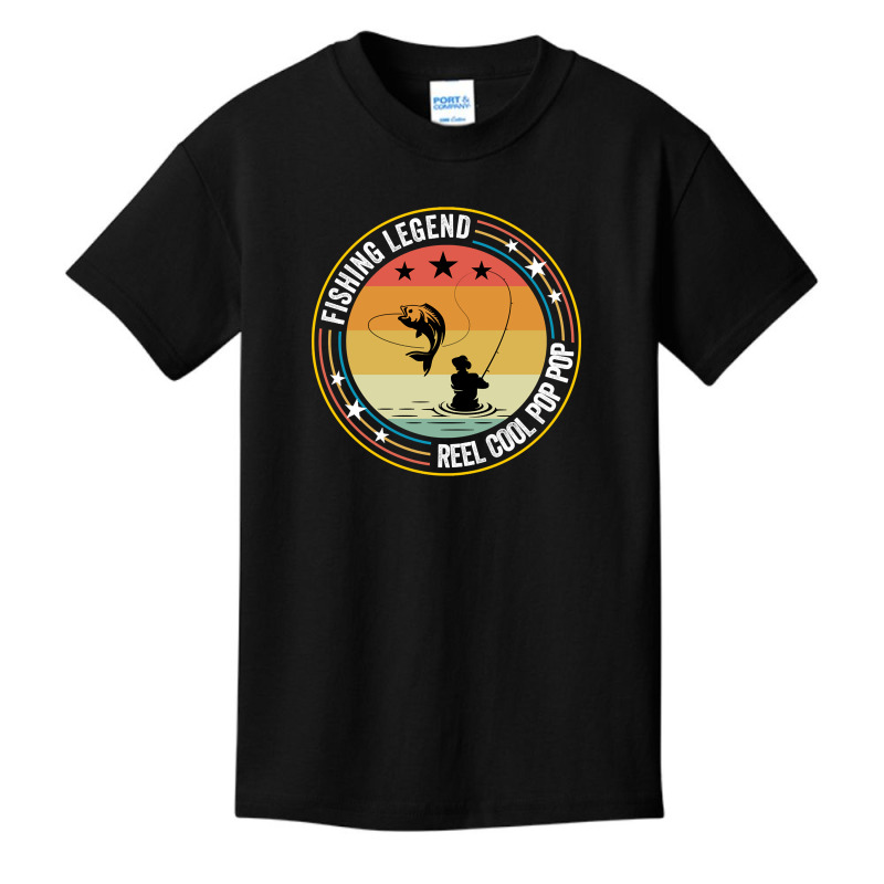 Fishing - Fishing Legend Reel Cool Pop Pop. Basic Youth T-shirt | Artistshot